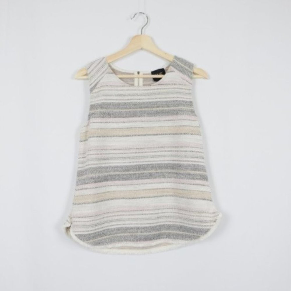 Anthropologie W5 Tweed Stripe Sleeveless Top